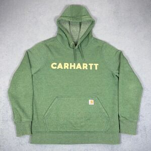 Carhartt Hoodie Pullover Sweatshirt Kids‎ Relaxed Fit Green Casual size M (8-10)
